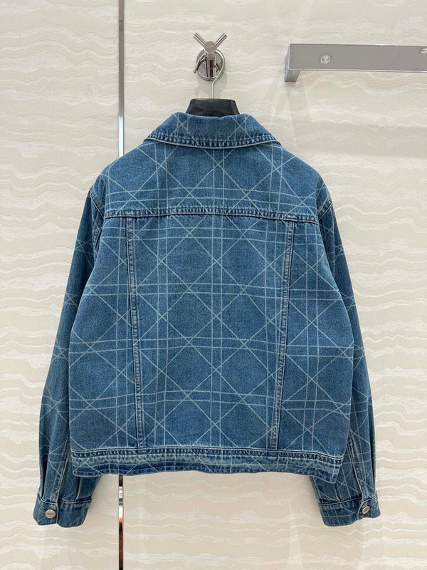 CD Denim Jacket Retro Blue Cotton