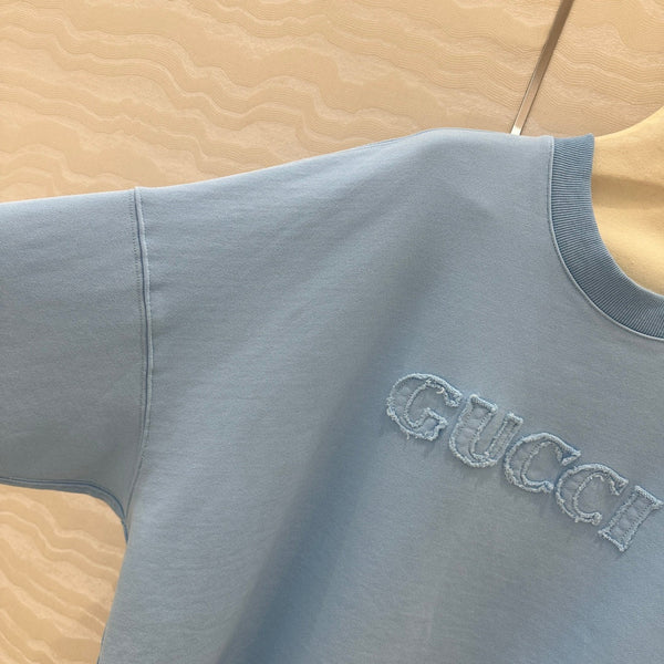 Gucci Patch Sweatshirt Blue Cotton