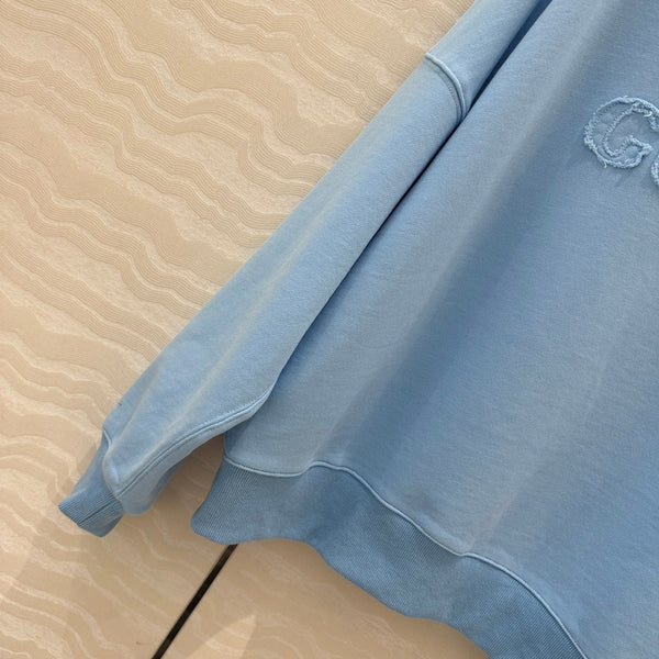 Gucci Patch Sweatshirt Blue Cotton