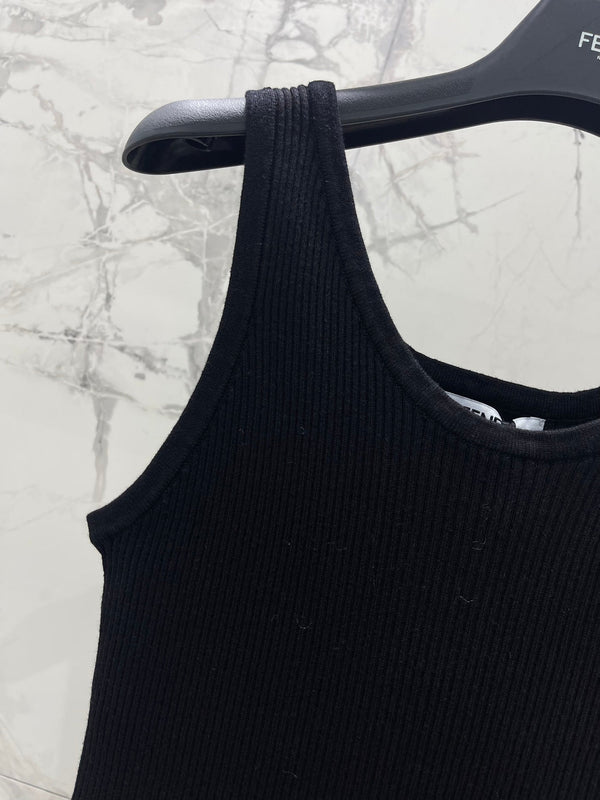 Fendi Knitted Vest Black Cotton