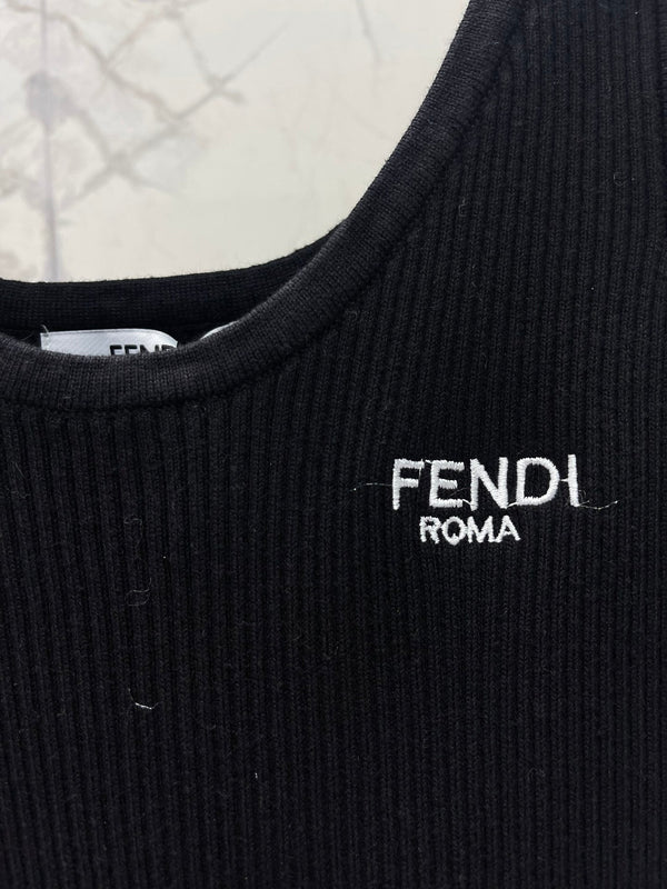Fendi Knitted Vest Black Cotton