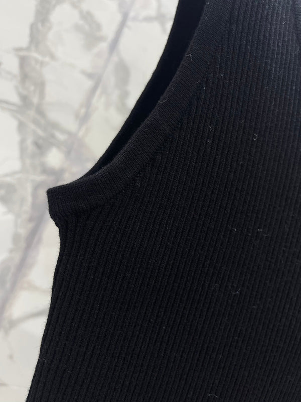 Fendi Knitted Vest Black Cotton