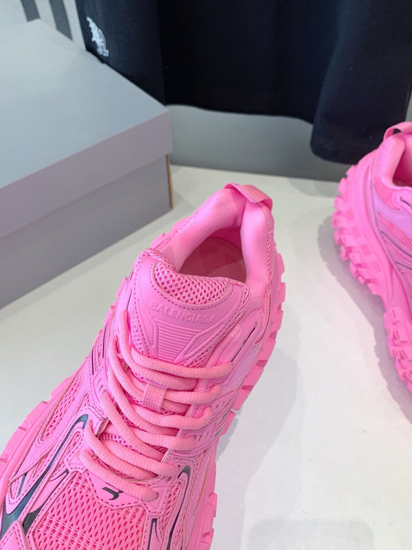 CHUNKY SNEAKERS IN PINK MIX BLACK POLYURETHANE, POLYESTER AND NYLON