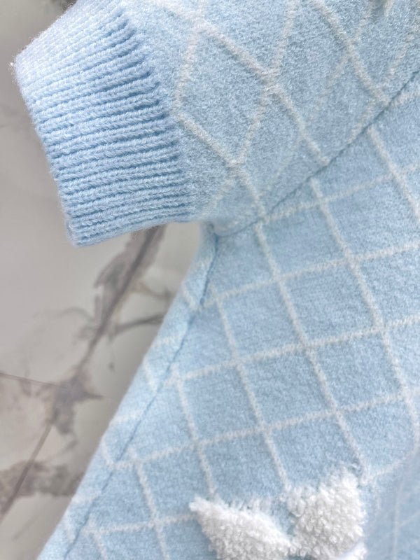 Maglietta LV Flower Azzurro Poliammide Lana