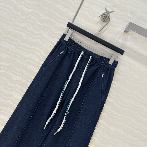 CC 25 Straight Pant Blue denim Cotton