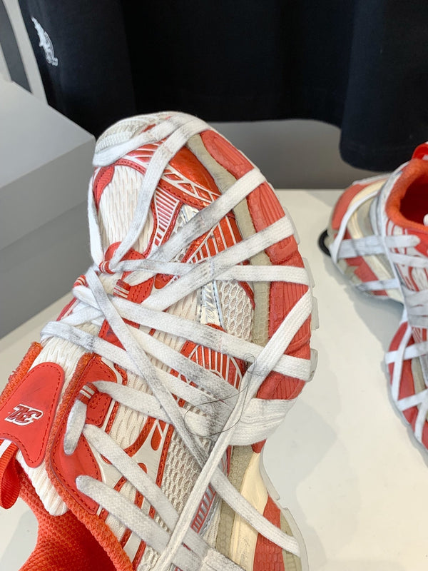 SNEAKER EXTREME LACE 3XL ARANCIONE MIX BIANCO POLVERE E ARGENTO