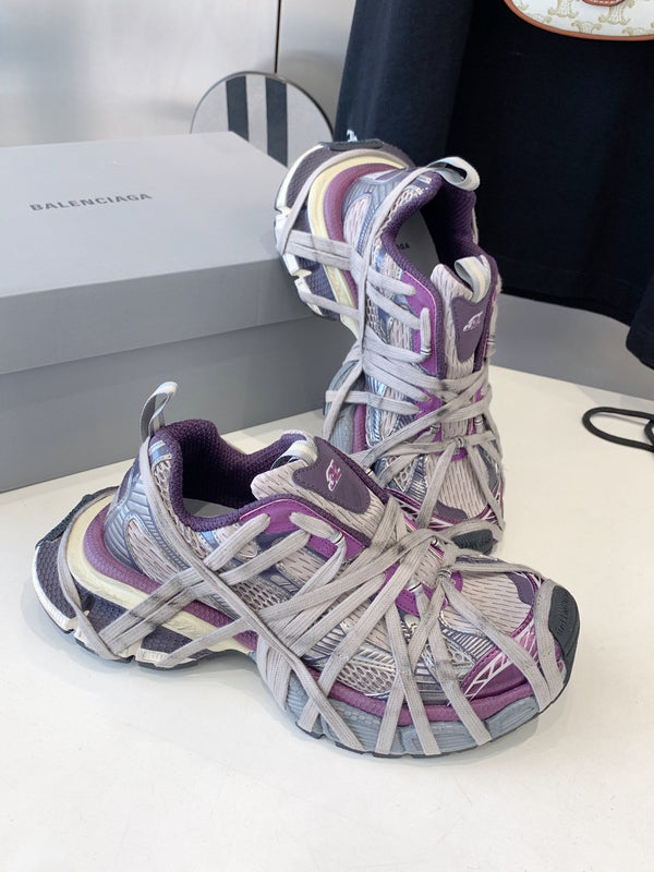 3XL EXTREME LACE SNEAKER PURPLE AND GRAY