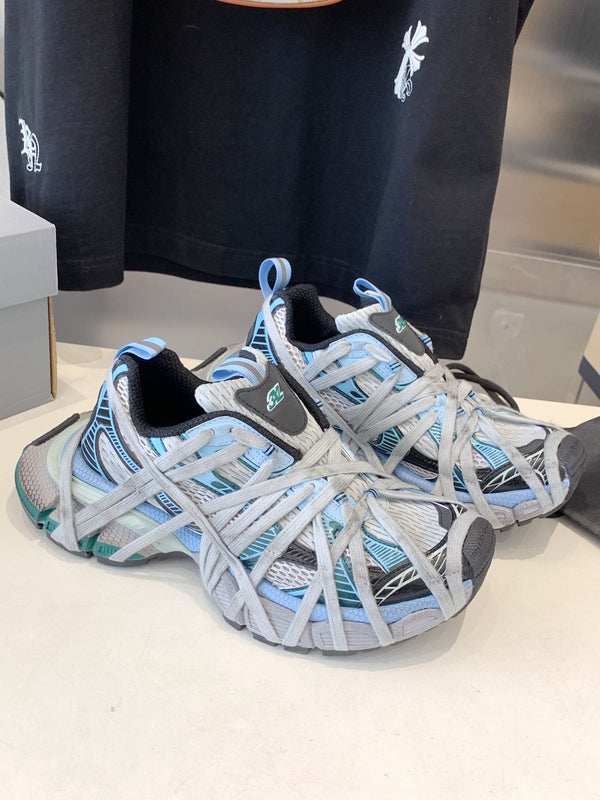 SNEAKER EXTREME LACE 3XL GRIGIA E AZZURRA