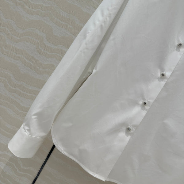 CC Pearl Edge Shirt White Cotton
