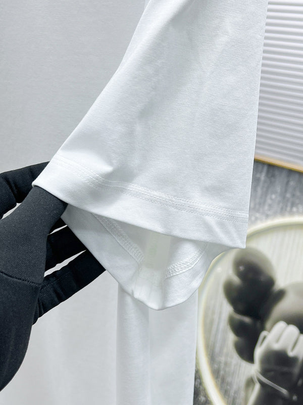 T-SHIRT IN COTONE BIANCO LV LOGO COLORATO 238820