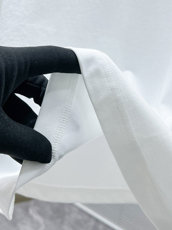 T-SHIRT IN COTONE BIANCO LV LOGO COLORATO 238820