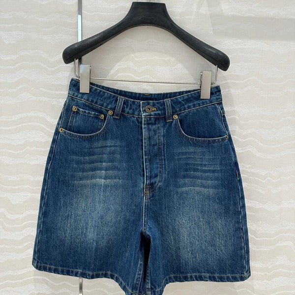 Miu Miu Denim Short Blue Cotton