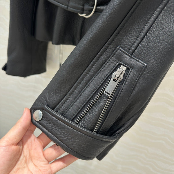 YSL Waist Jacket Black Lambskin