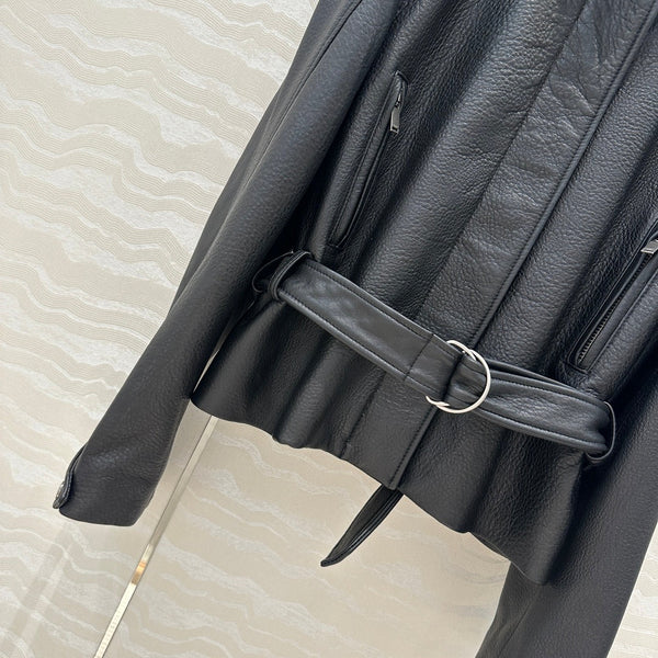 YSL Waist Jacket Black Lambskin