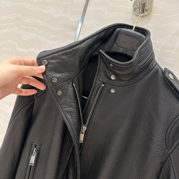 YSL Waist Jacket Black Lambskin