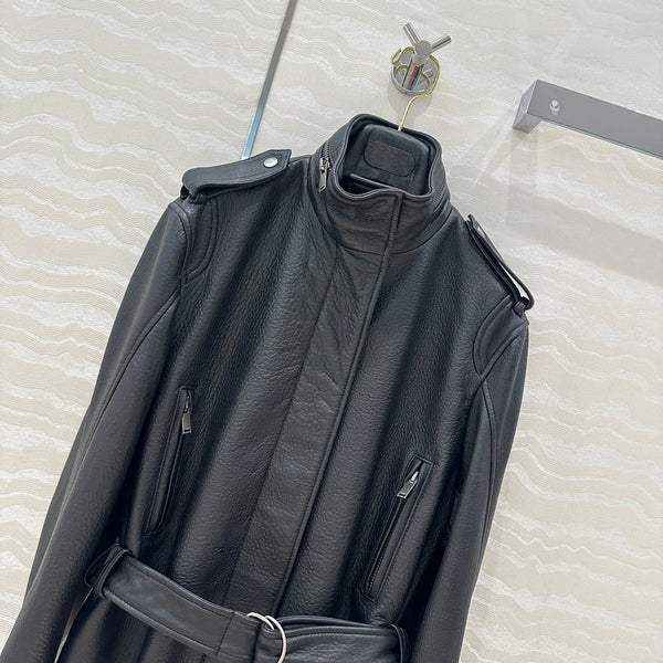 YSL Waist Jacket Black Lambskin