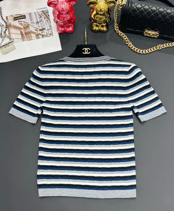 Chanel 25 T- Shirt Multicolor Wool with Tencel 229625