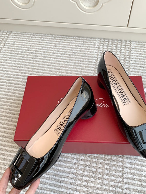 Viv 25 Ballet Flats Black Cowhide Leather Sheepskin 255211