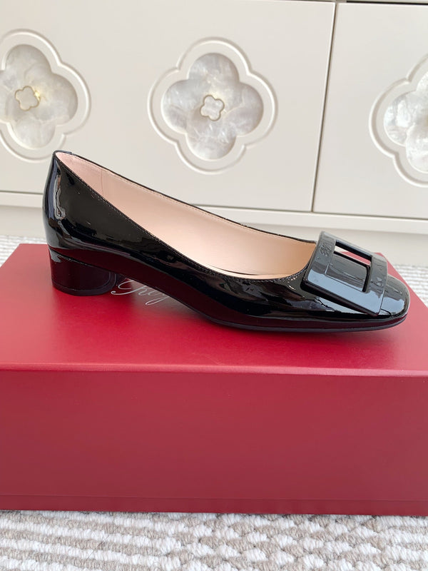 Viv 25 Ballet Flats Black Cowhide Leather Sheepskin 255211