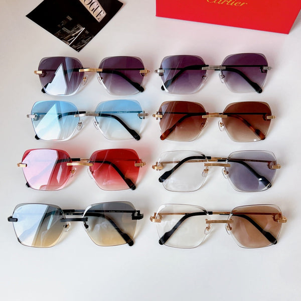 OCCHIALI DA SOLE CON MONTATURA QUADRATA SENZA MONTATURA C DE CT0625S IN METALLO