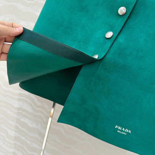 Prada Skirt Green Lambskin