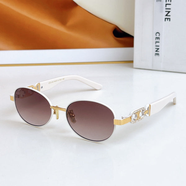TRIOMPHE SUNGLASSES CL40253 IN METAL GRADIENT SMOKE LENSES