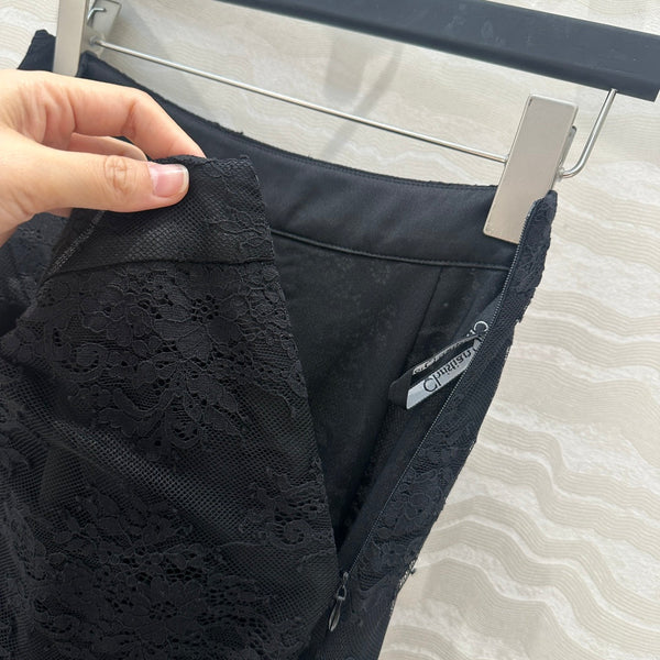 CD Lace Long Skirt Black Polyester