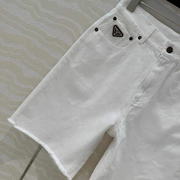 Prada Denim Short White cotton