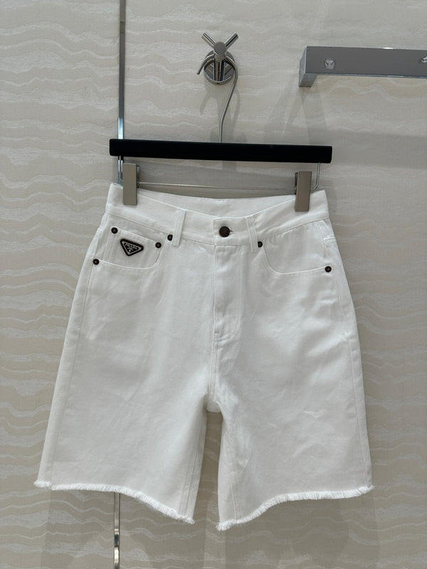 Prada Denim Short White cotton