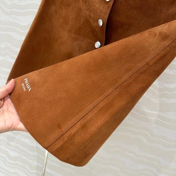 Prada Skirt Brown Lambskin