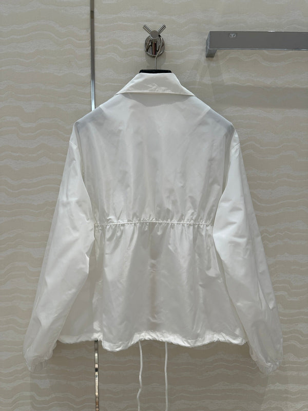 Prada Zipper Jacket White Polyester