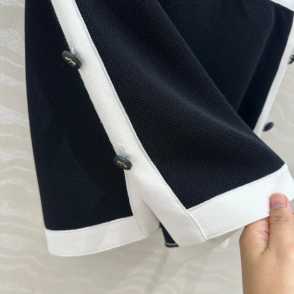 CD Knitted Skirt Black Rayon Polyester