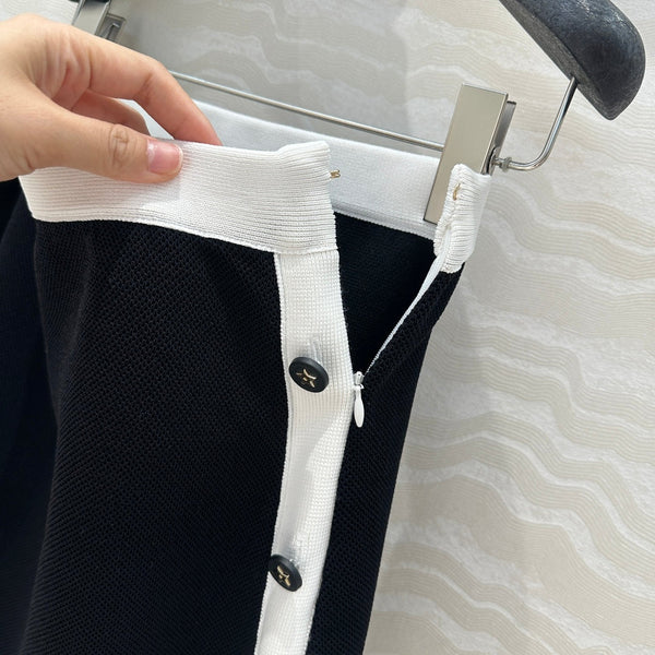 CD Knitted Skirt Black Rayon Polyester