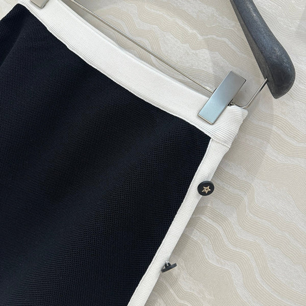 CD Knitted Skirt Black Rayon Polyester