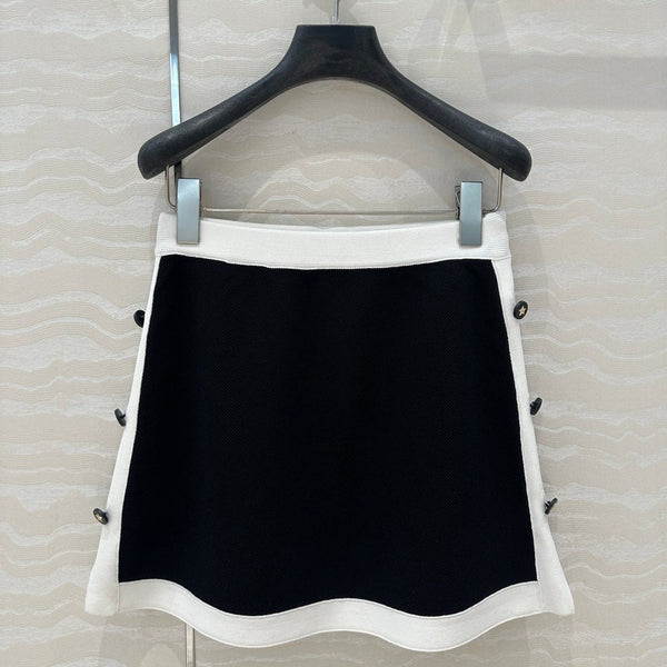 CD Knitted Skirt Black Rayon Polyester