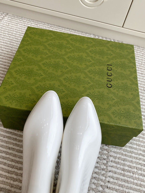 GC Ankle With Interlocking G Boot White Rubber 291026