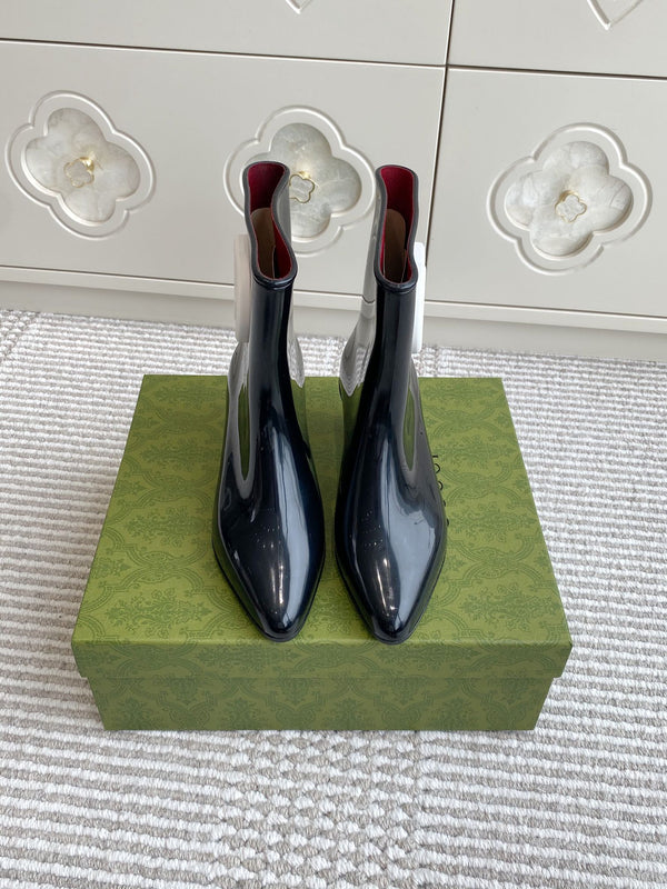 GC Ankle With Interlocking G Boot Black Rubber 291027