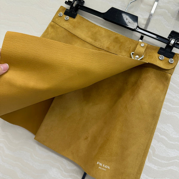 Prada Skirt Yellow Lambskin