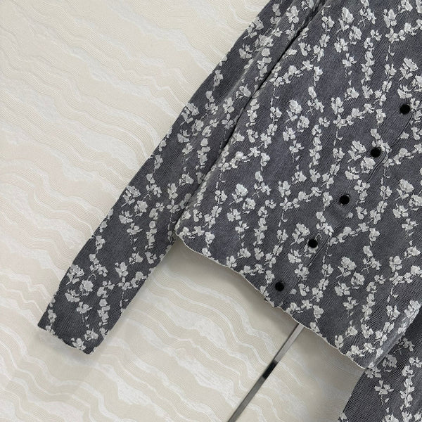 Fendi Knitted Cardigan Dark Gray Cotton Viscose