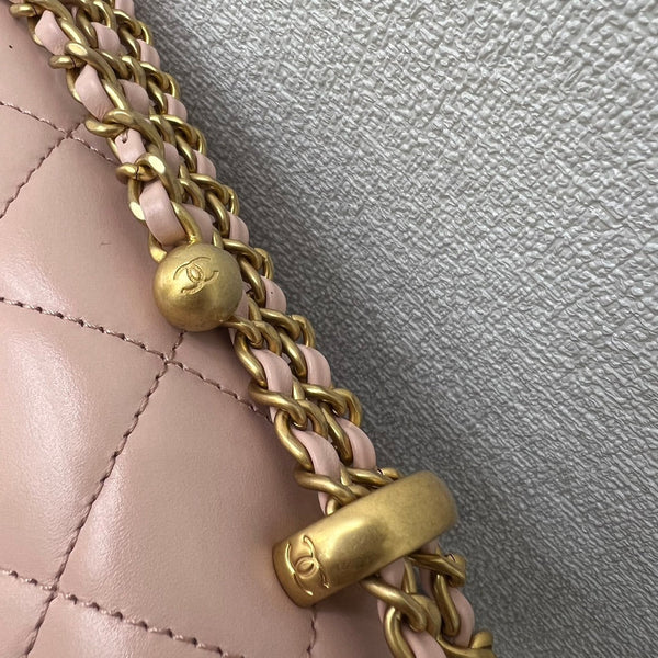 CC 25S Woc Pink Calfskin Gold Hardware