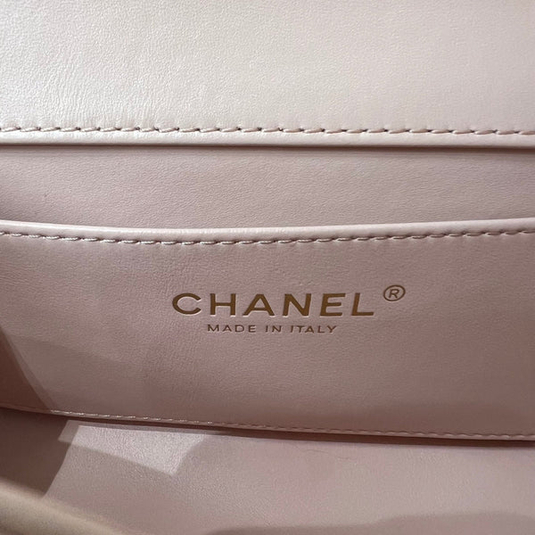 CC 25S Woc Pink Calfskin Gold Hardware