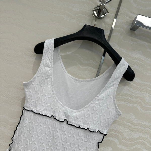 CC One-piece Swimsuit White Polyamide