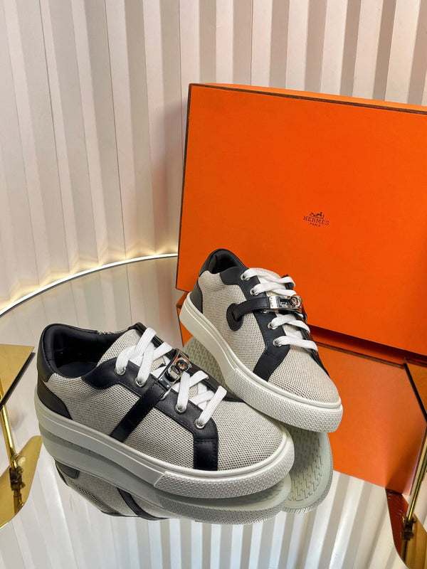 HM Kelly Sneaker Black Cowhide Fabric 317056