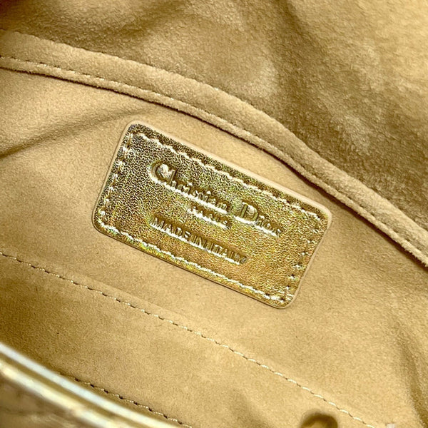 CD Lady D-Joy 16 Gold Lambskin 336621