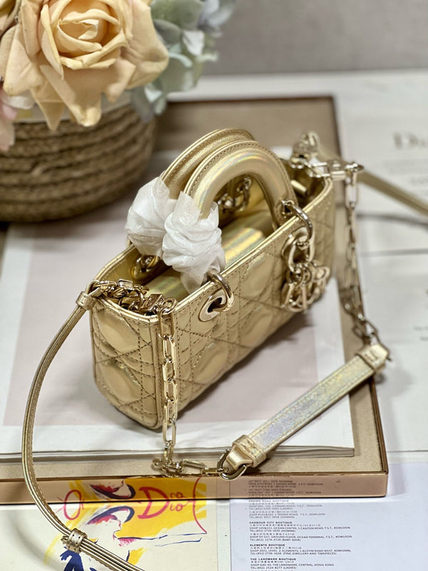 CD Lady D-Joy 16 Gold Lambskin 336621