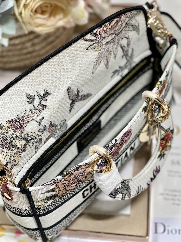 Borsa CD Floral White 26 Lady D-Joy in tela 336636