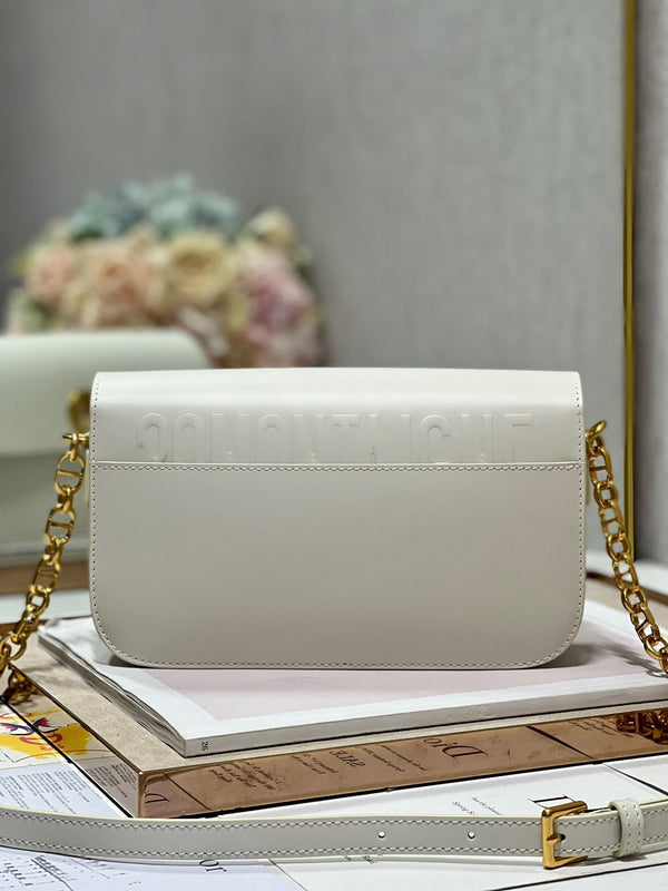 CD Montaigne Avenue Bag White Calfskin 336842