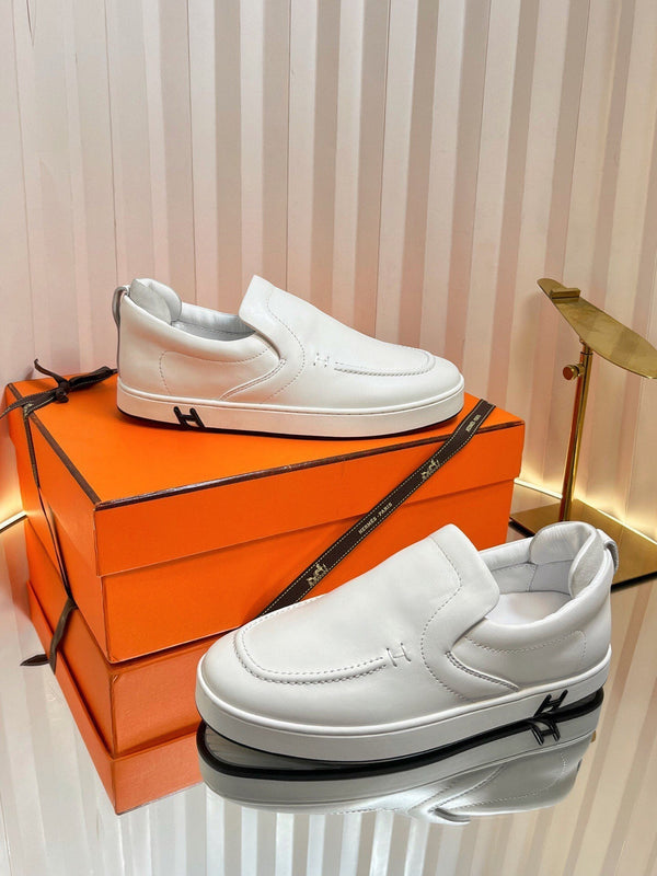 HM British Retro Loafers White Suede 317076