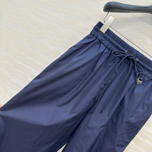Prada Trouser Navy Blue Poliamida