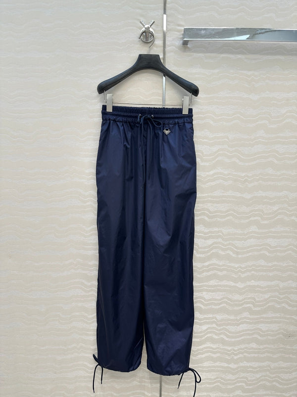 Prada Trouser Navy Blue Poliamida